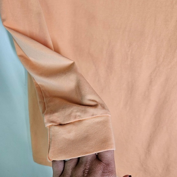 Monica + Andy Organic Long Sleeve Pajama Top L Peach‎ Orange Lounge Tunic Mommy - Picture 5 of 8